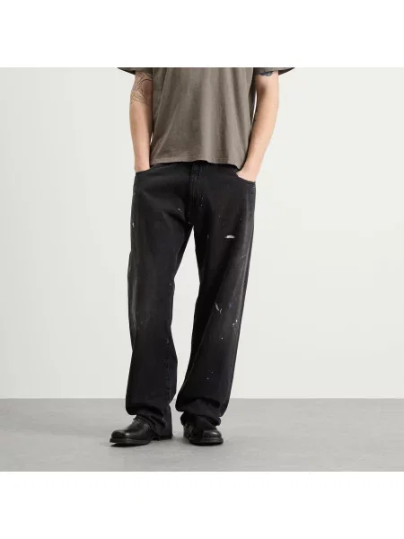 Jeansy straight leg Maison Margiela czarne