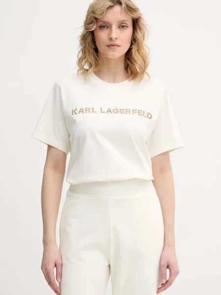 Karl Lagerfeld tricou pentru femei din bej