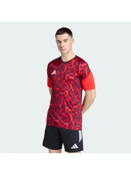 Koszulka Adidas z dżerseju czerwona
