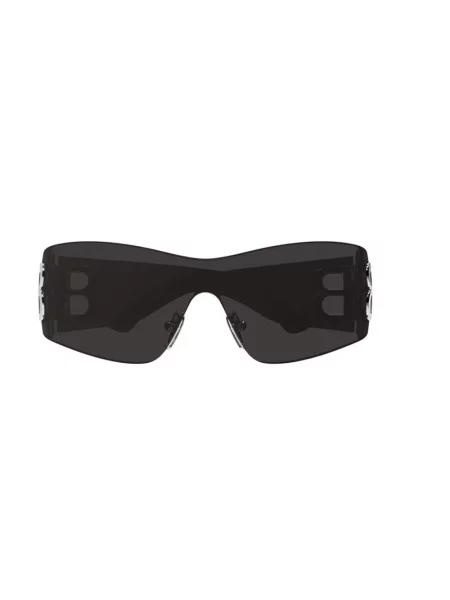 Lniane okulary przeciwsłoneczne Balenciaga Shield szare
