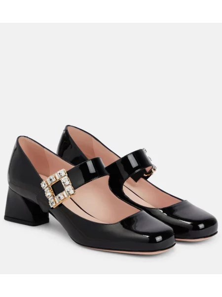 Pantofi cu toc Roger Vivier din piele de lac negru