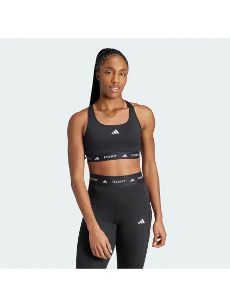 ADIDAS PERFORMANCE Sutien sport negru alb