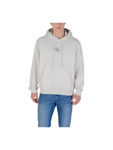 Bluza z kapturem Calvin Klein Jeans biała