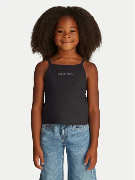Calvin Klein Jeans Τοπ Punto Slim Fit μαύρο