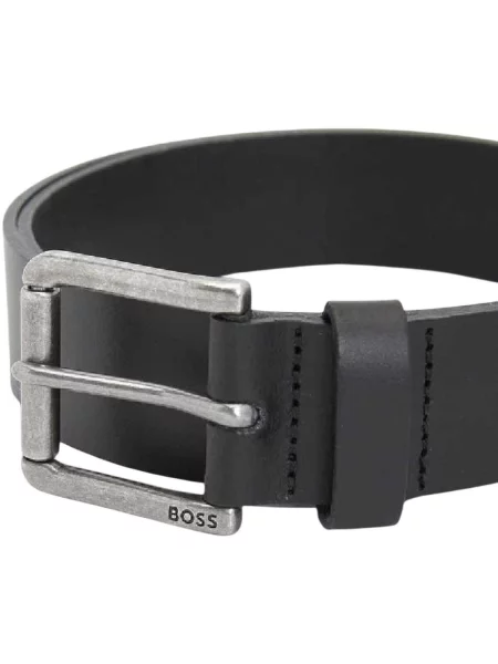 Cu centură curea Boss din piele negru