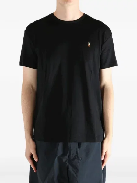 Tricou polo Polo Ralph Lauren cu broderie negru