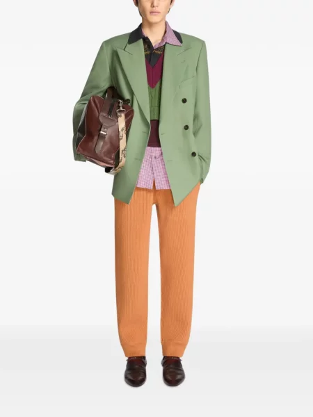Sacou Dries Van Noten de lână verde
