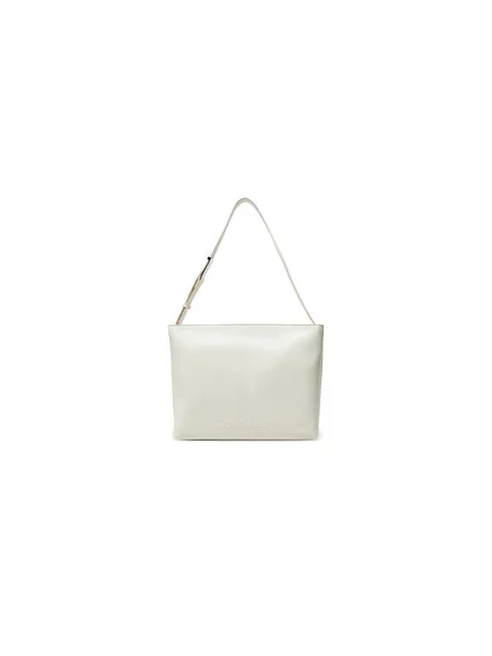 Calvin Klein Kabelka Embossed Logo Medium Shopper Écru