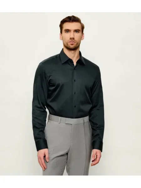 BOSS BLACK Cămașă | easy iron negru
