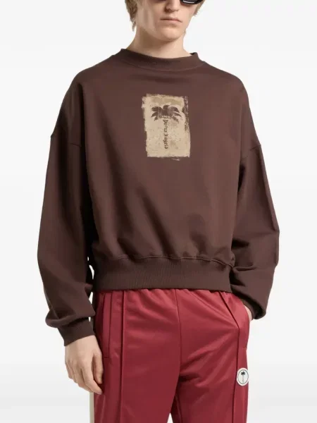 Hanorac crewneck Palm Angels maro