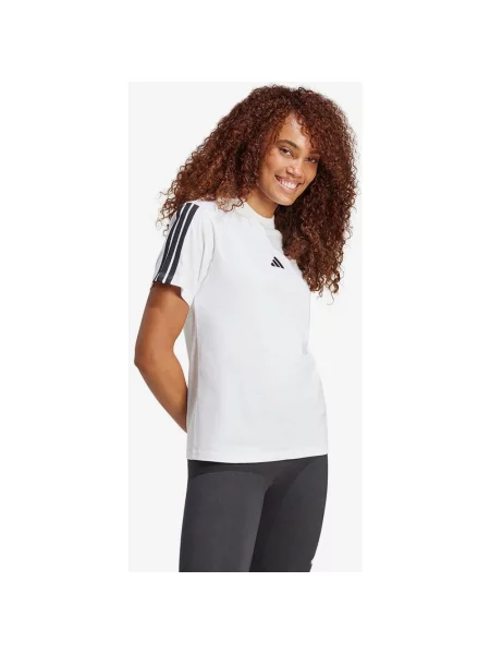 Koszulka adidas Essentials Cotton 3 Stripes krótki rękaw czarny XS biały