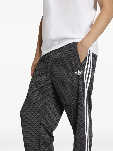 Pantaloni Adidas de catifea cord cu imagine roșu
