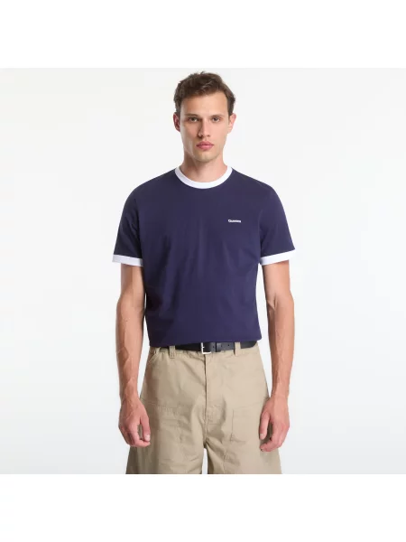 Tričko Queens Contrast Ribbing Tee Navy M námořnictvo
