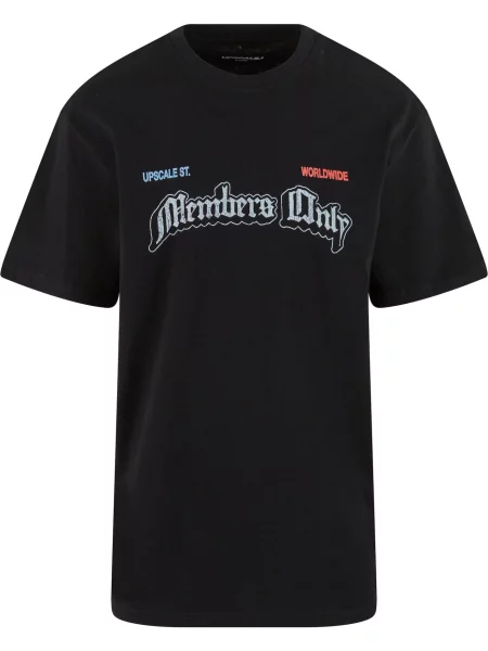 MT Upscale Tričko Only Members světlemodrá / šedá / červená černá