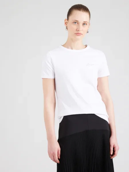 BOSS Tricou C_Elogo Écru alb