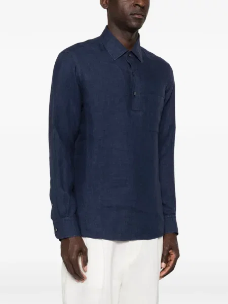 Tricou polo Zegna albastru