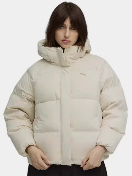 Зимова куртка PUMA HOODED DOWN PUFFER бежевий