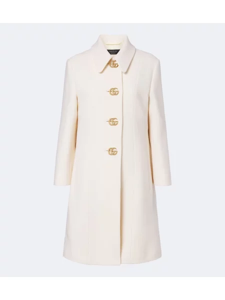 Palton Gucci de lână alb