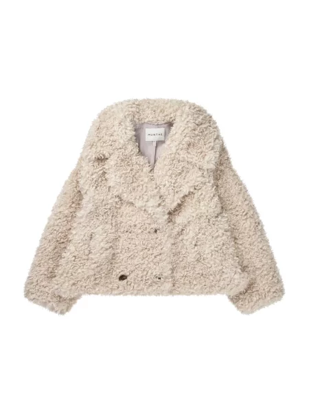 Krótka kurtka Munthe teddy beżowa
