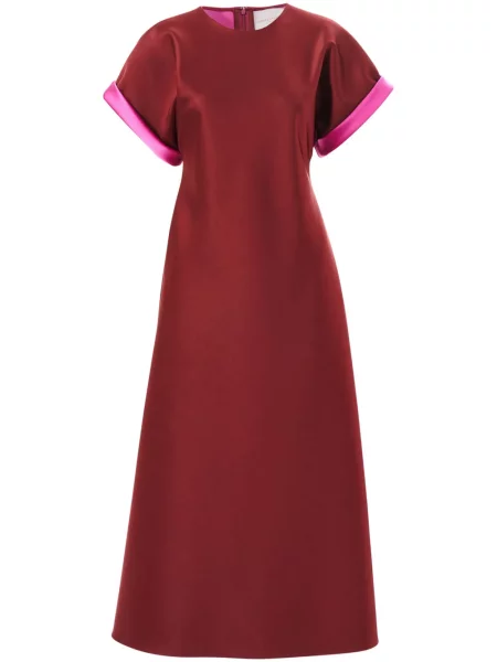 Rochie midi Carolina Herrera din satin roșu
