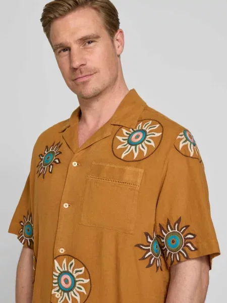 Koszula casualowa o kroju relaxed fit z mieszanki lnu i z brustaszą Scotch & Soda