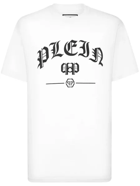 Tricou Philipp Plein cu imagine alb