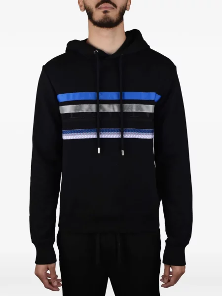 Hanorac cu glugă Lanvin cu broderie negru