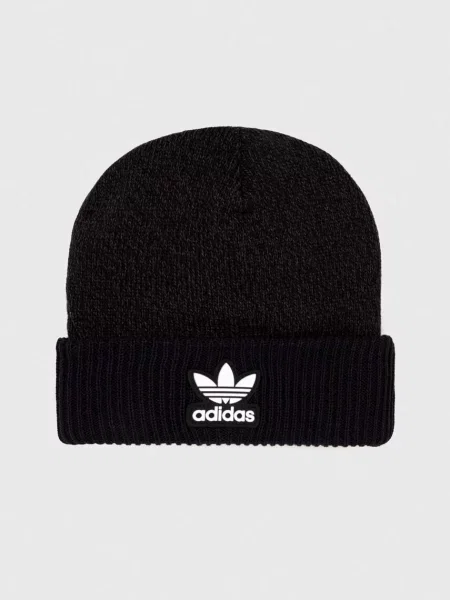 Шапка adidas Originals з тонкого трикотажу чорний