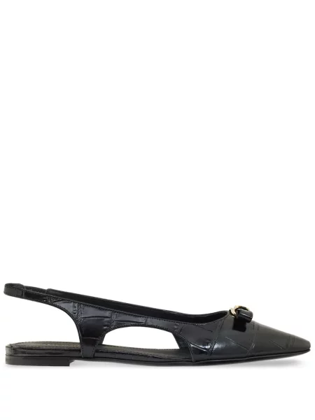 Balerini Ferragamo slingback cu autograf negru