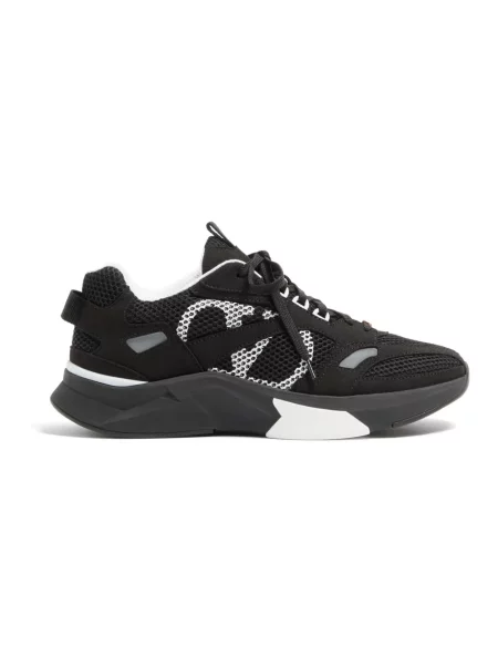 Lniane sneakersy Valentino czarne