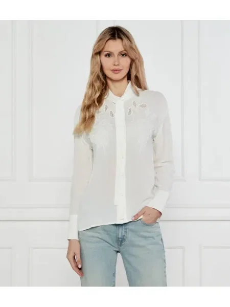 TWINSET Cămașă Georgette alb