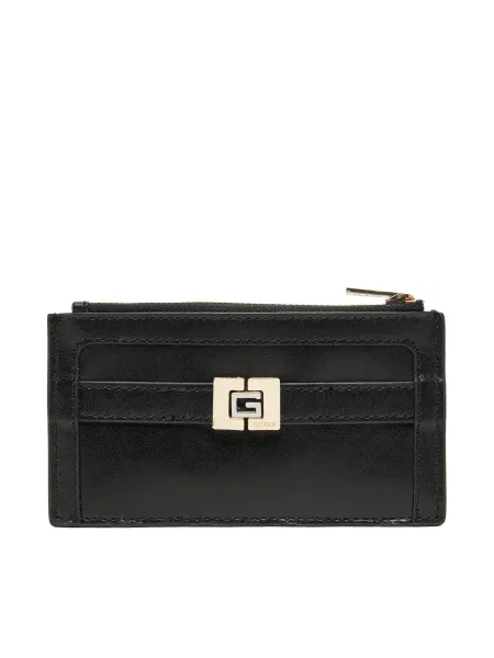 Кожен портфейл Guess дамски черно