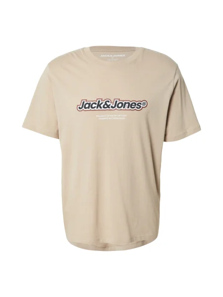 JACK & JONES Tricou JWHVESTERBRO NEWTON bej închis / maro negru