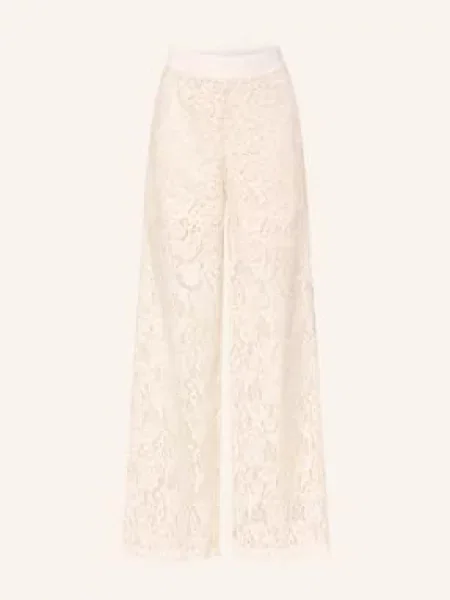 Miss Lagotte Spodnie Z Koronki beige beżowe