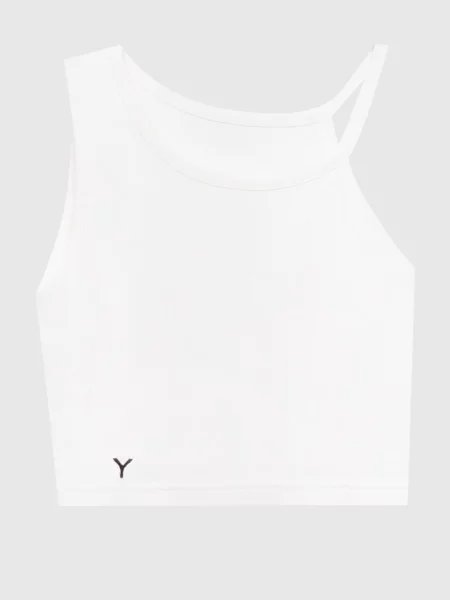 Топ з вишивкою монограми Y`s Yamamoto білий