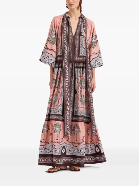 Rochie maxi La Doublej de costum roz