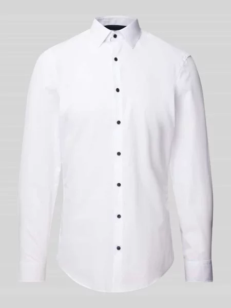 Koszula biznesowa o kroju super slim fit z listwą guzikową Jake*s biała