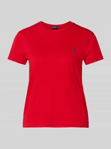 T-shirt z wyhaftowanym logo Polo Ralph Lauren czerwona