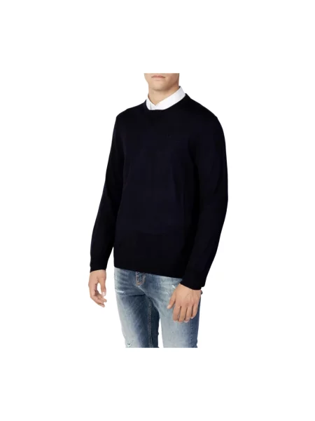 Sweter Armani Exchange wełniany niebieski