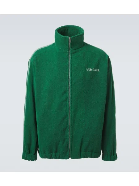 Geacă Versace din jacard verde