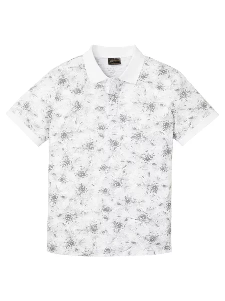 Shirt polo z czystej bawełny organicznej biała