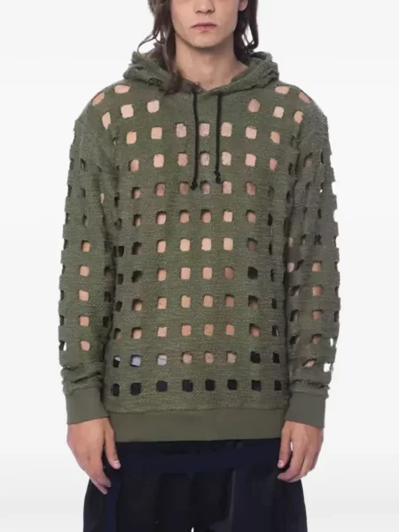 Hanorac cu glugă Nicolò Beretta tricotate verde