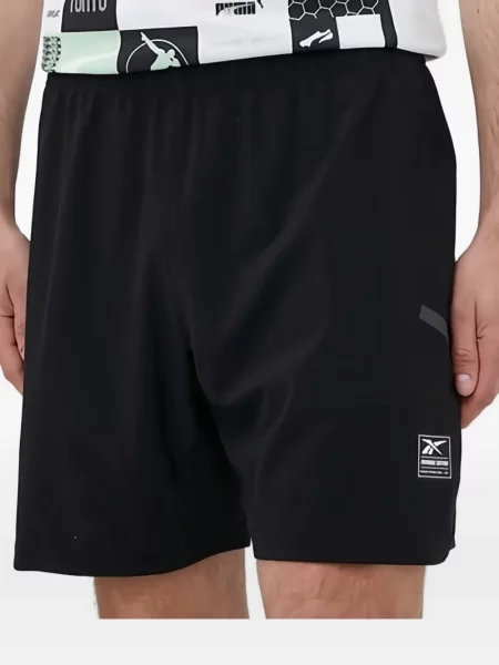 Pantaloni scurți Reebok cu autograf negru
