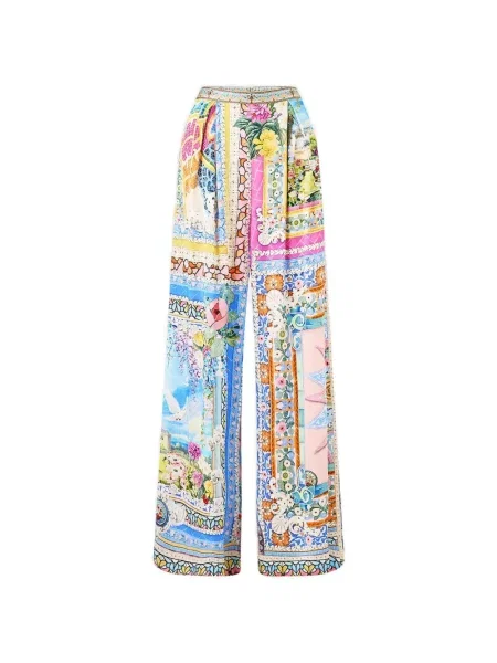 Pantaloni Camilla plisate albastru