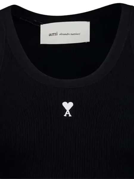 Vestă Ami Paris cu broderie negru