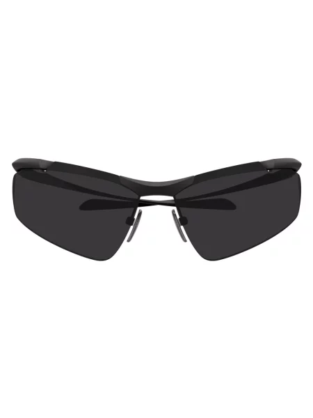 Lniane okulary przeciwsłoneczne Balenciaga w geometryczne wzory szare