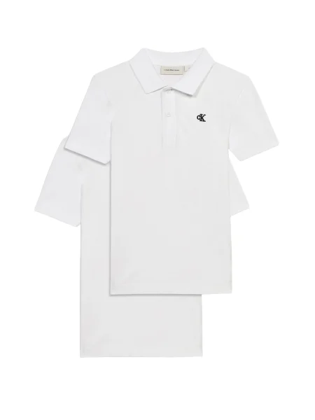 Polokošile Calvin Klein Jeans bílé