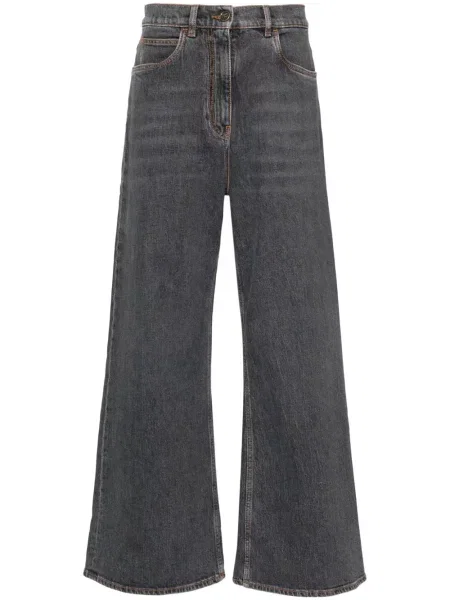 Szerokie jeansy Etro szare