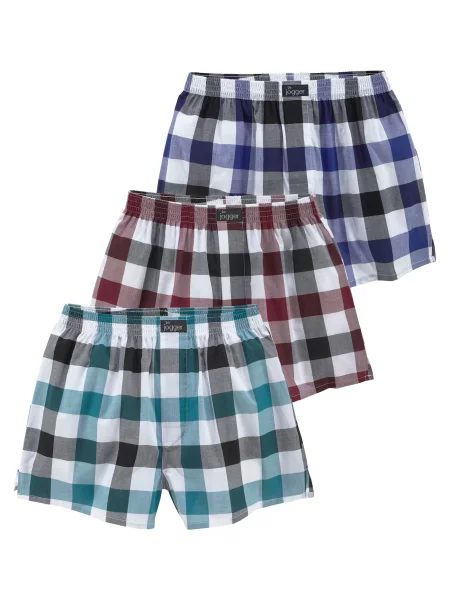 LE JOGGER Boksarice turkizna / kraljevo modra / vinsko rdeča bela