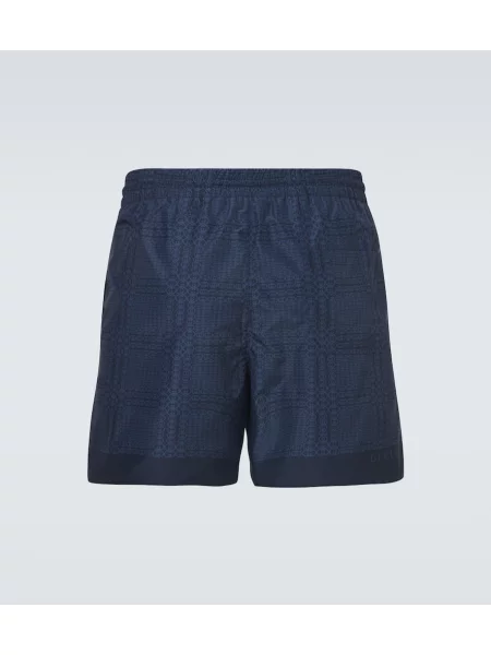 Slip de baie Gucci din poplin albastru
